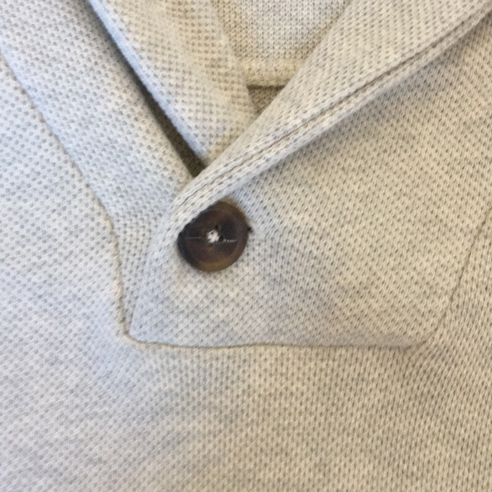 MENS LARGE WHITE AND GREY SWEATER - Picture 2 of 4